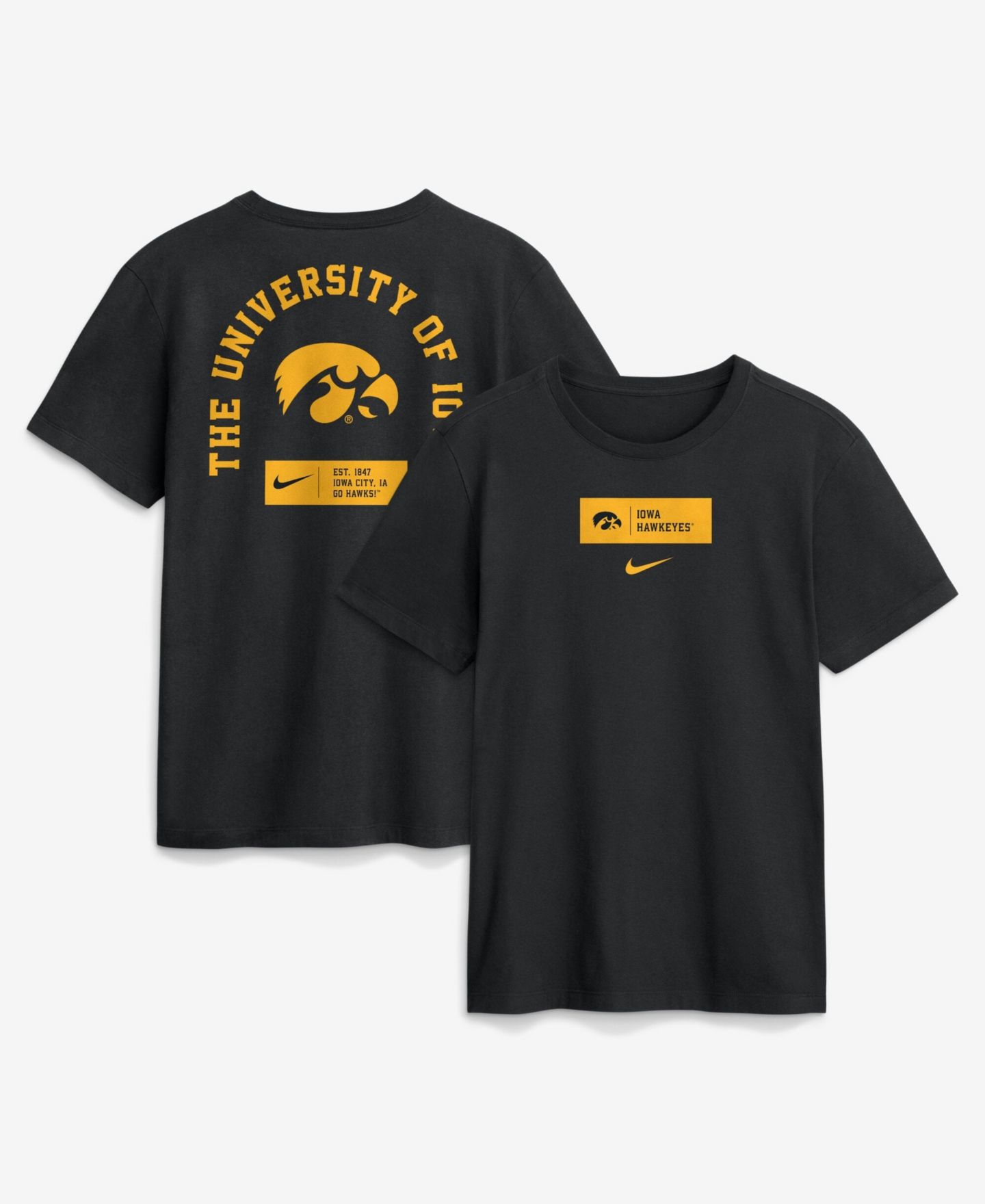 Мужская футболка Nike Black Iowa Hawkeyes Primetime Crew — фото 1