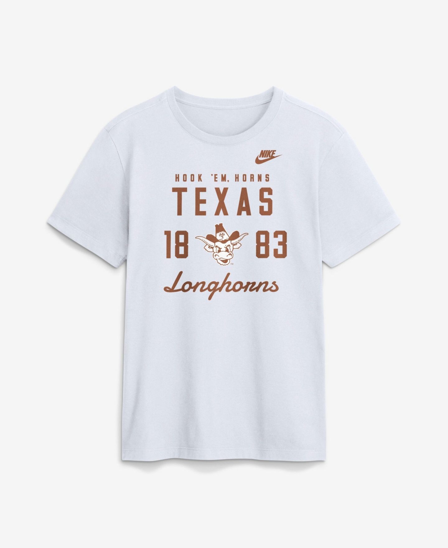 Мужская футболка Nike White Texas Longhorns Legacy Stacked Established — фото 1