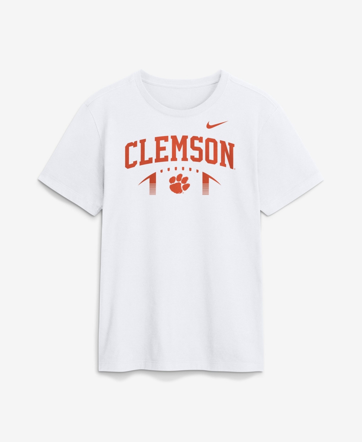 Nike Men's White Clemson Tigers Primetime Football Icon T-Shirt