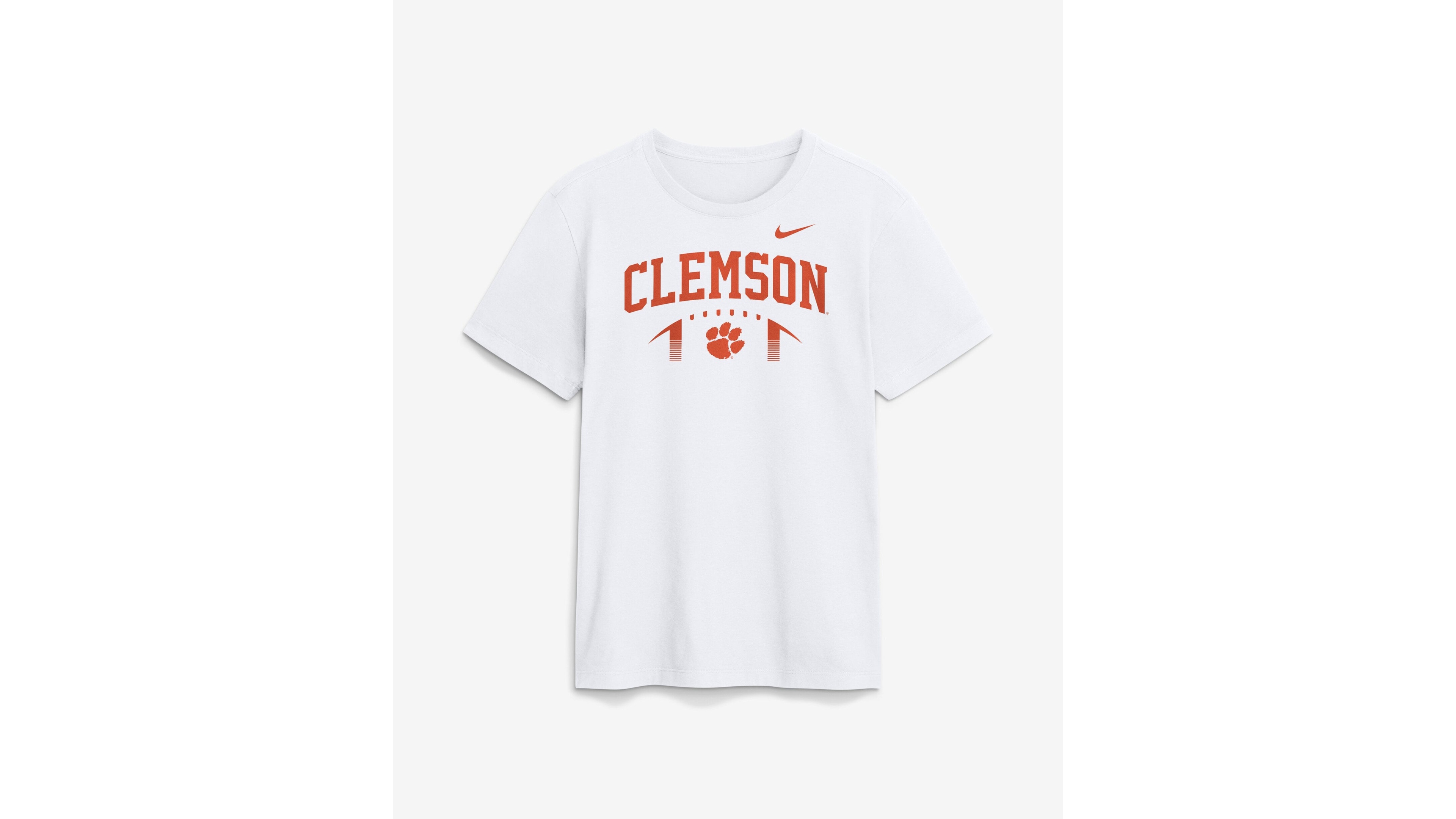 Nike Men's White Clemson Tigers Primetime Football Icon T-Shirt