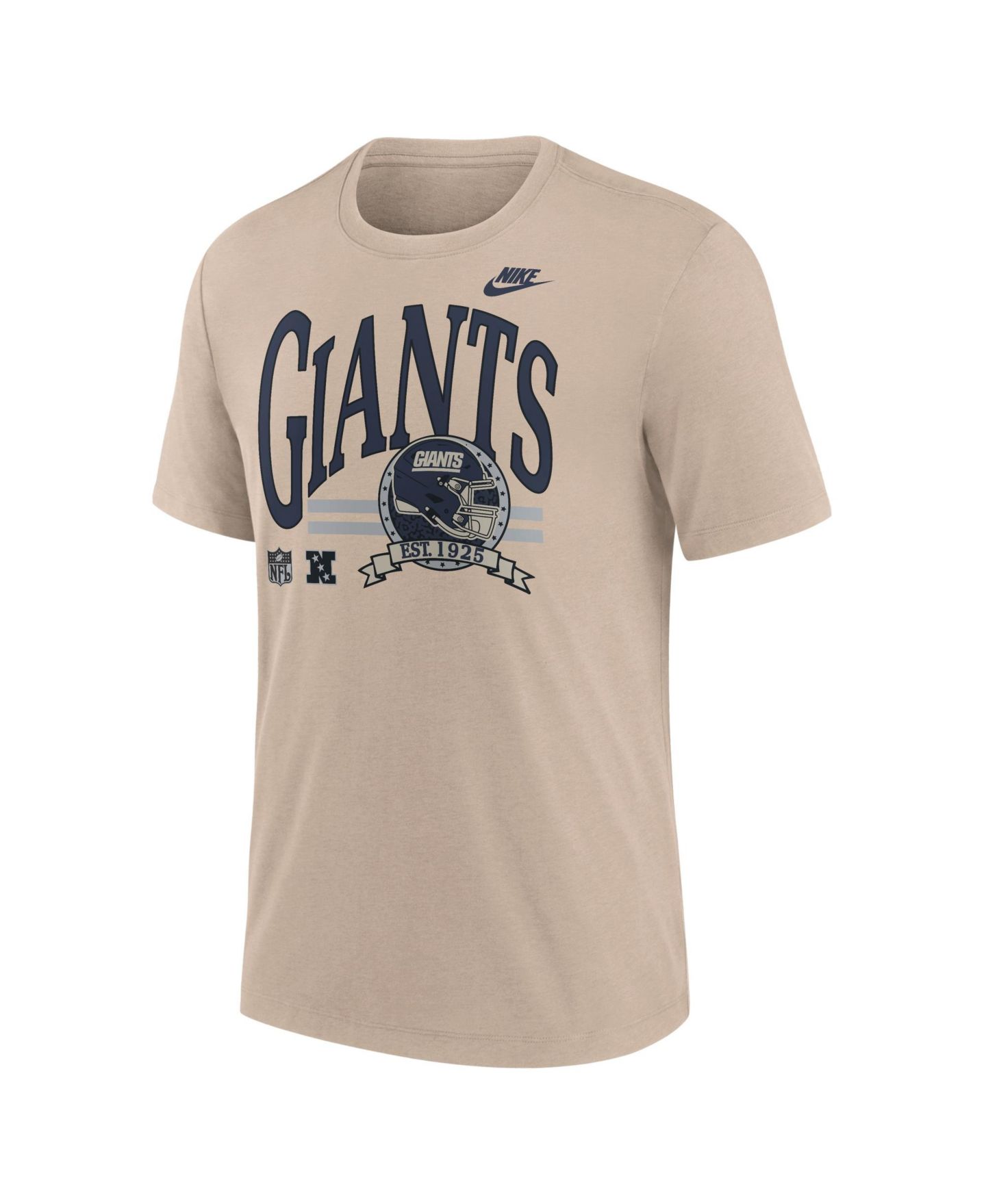 Мужская футболка Nike Sand New York Giants Rewind Tri-Blend — фото 2