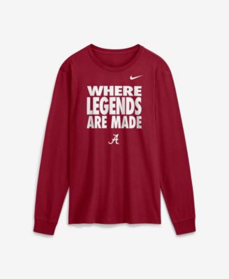 Men's  Crimson Alabama Crimson Tide 2026 Sideline Slogan Dri-FIT Long Sleeve T-Shirt