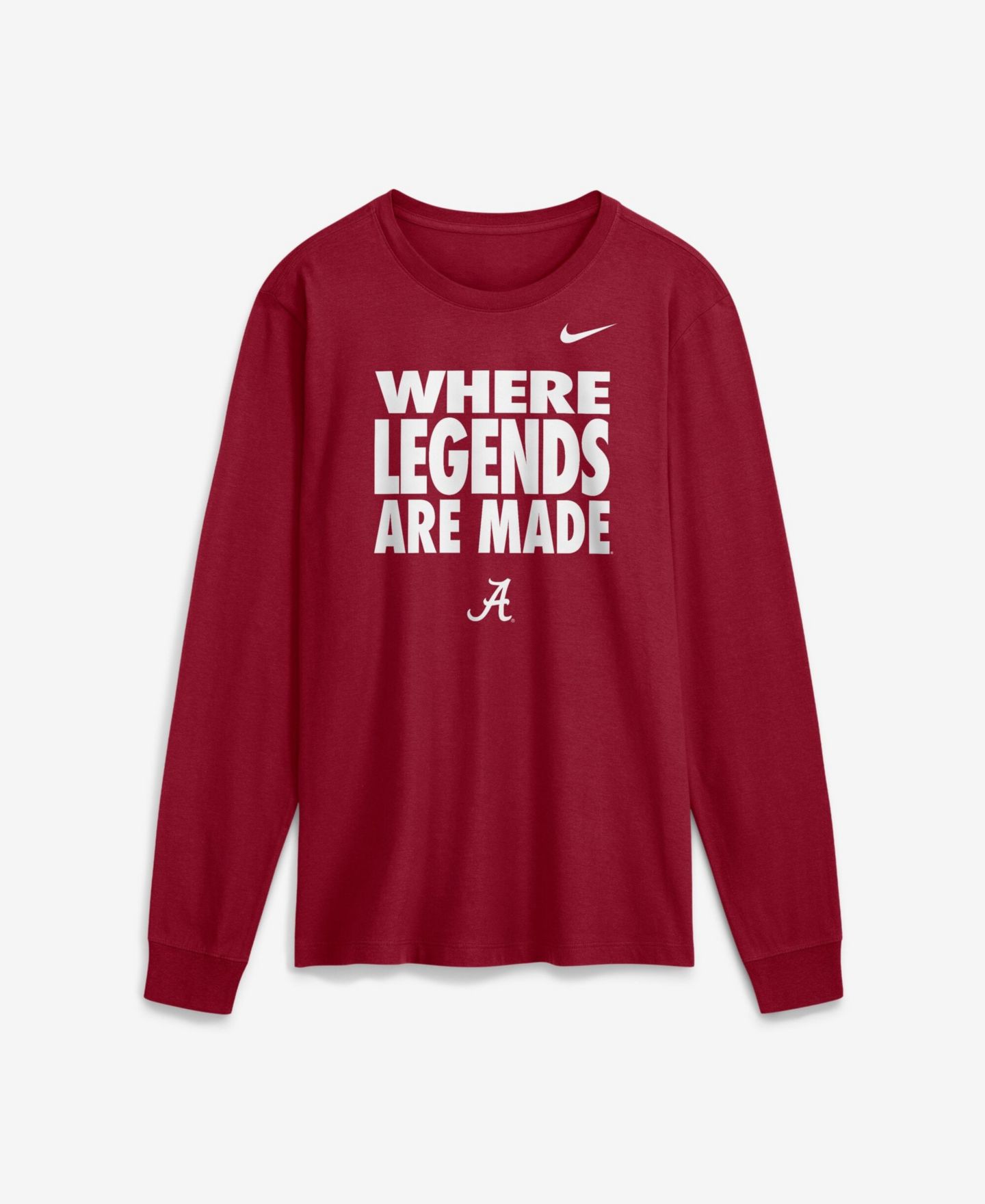 Мужская футболка Nike Crimson Alabama Crimson Tide 2026 Sideline Slogan Dri-FIT Long Sleeve — фото 1