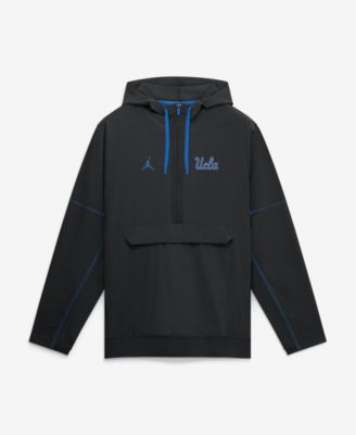 Men's Black UCLA Bruins 2026 Sideline Anorak Half-Zip Hooded Jacket