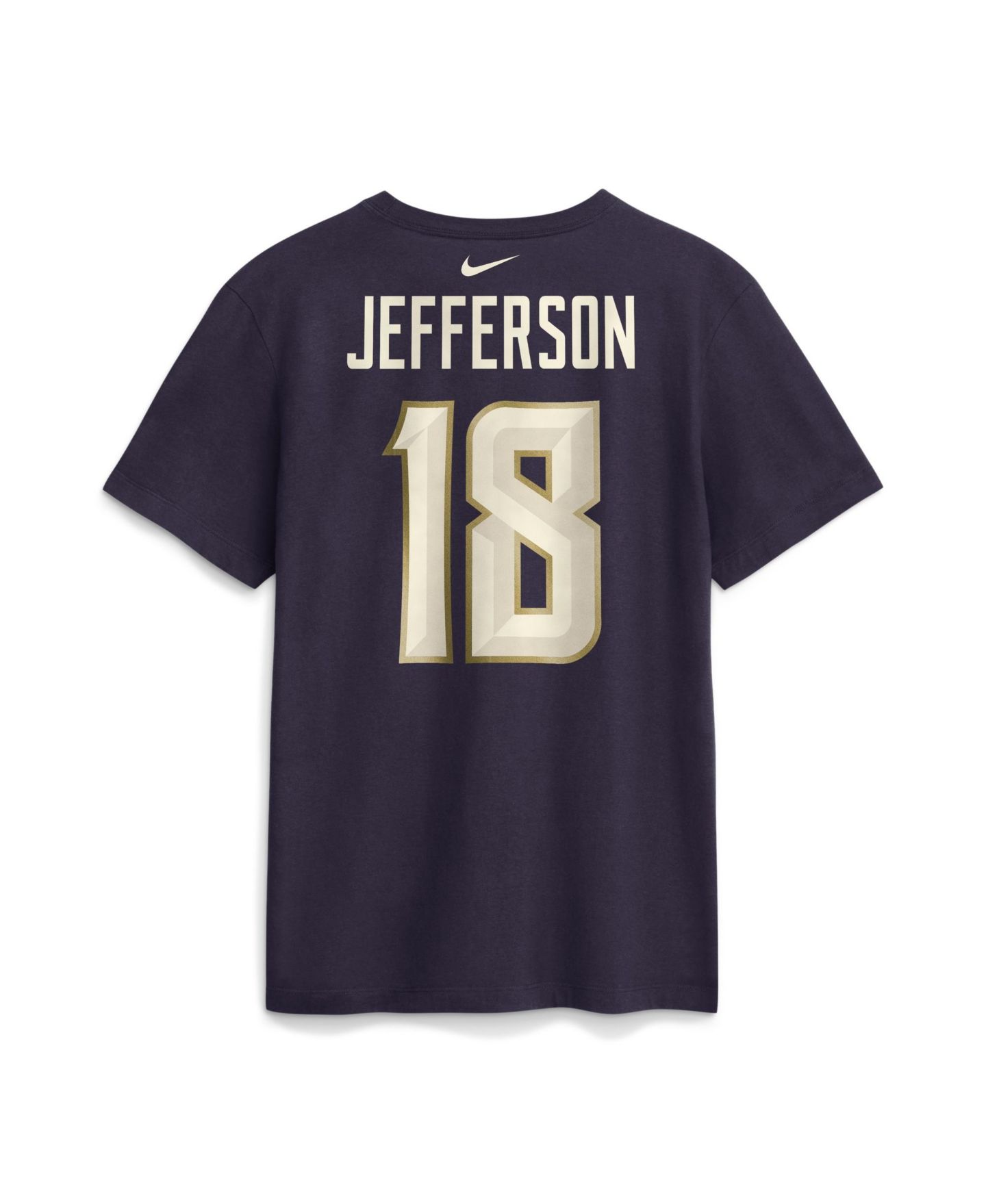 Мужская футболка Nike Justin Jefferson Purple Minnesota Vikings 2026 Rivalries Collection Player Name & Number — фото 3