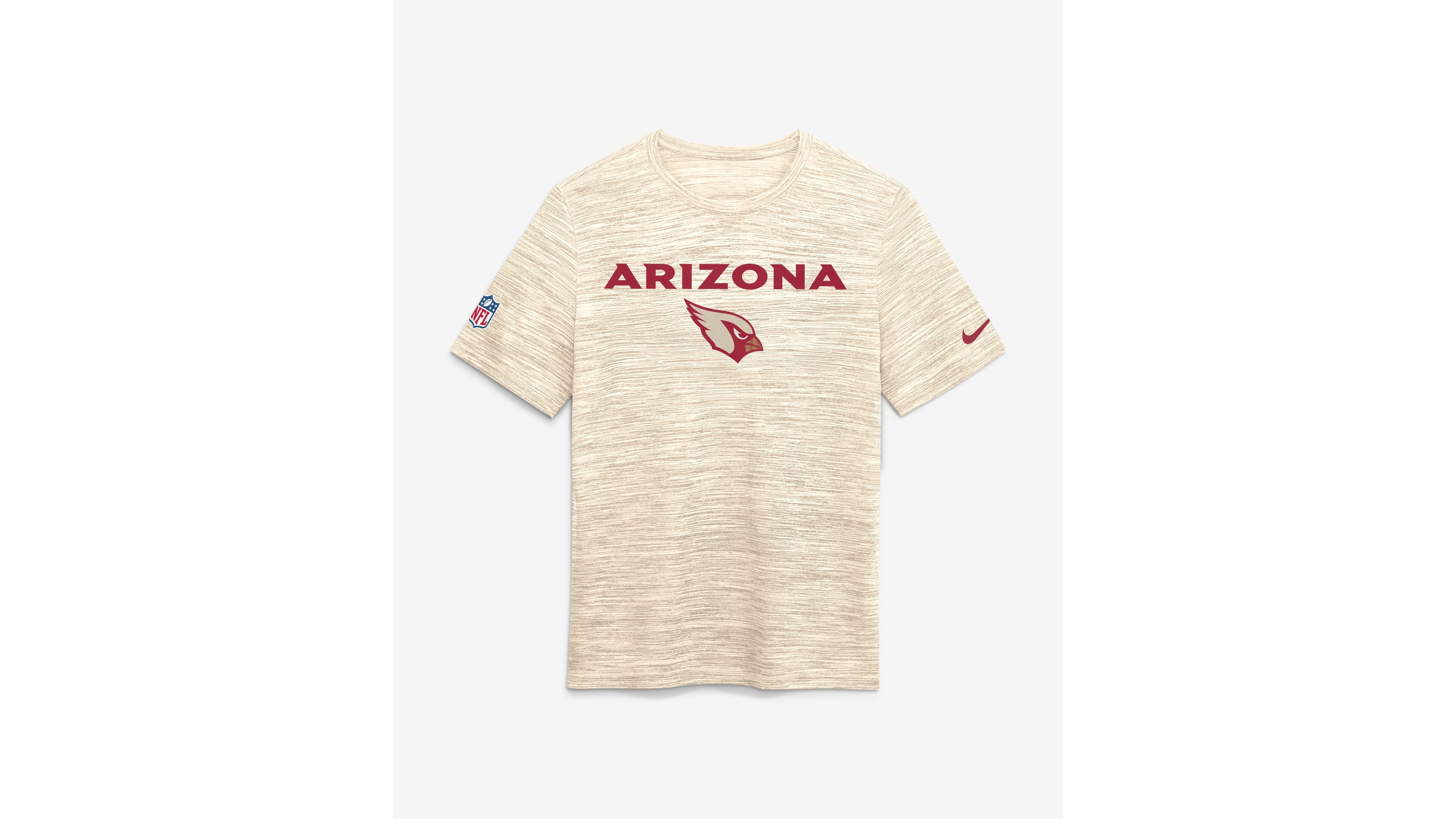 Nike Men's Natural Arizona Cardinals Rivalries Collection Sideline Velocity T-Shirt
