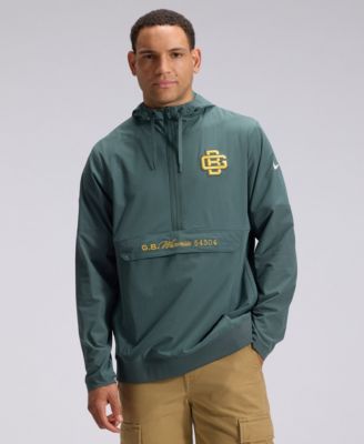 Men's  Green Green Bay Packers 2026 Rivalries Collection Sideline Anorak Half-Zip Jacket