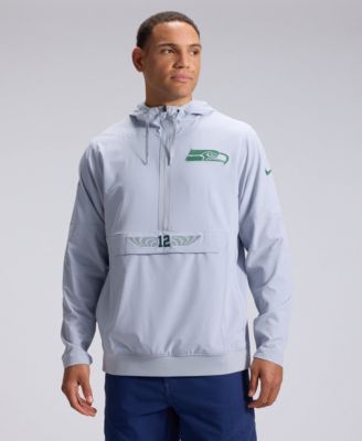 Men's  Gray Seattle Seahawks Rivalries Collection Sideline Anorak Half-Zip Jacket