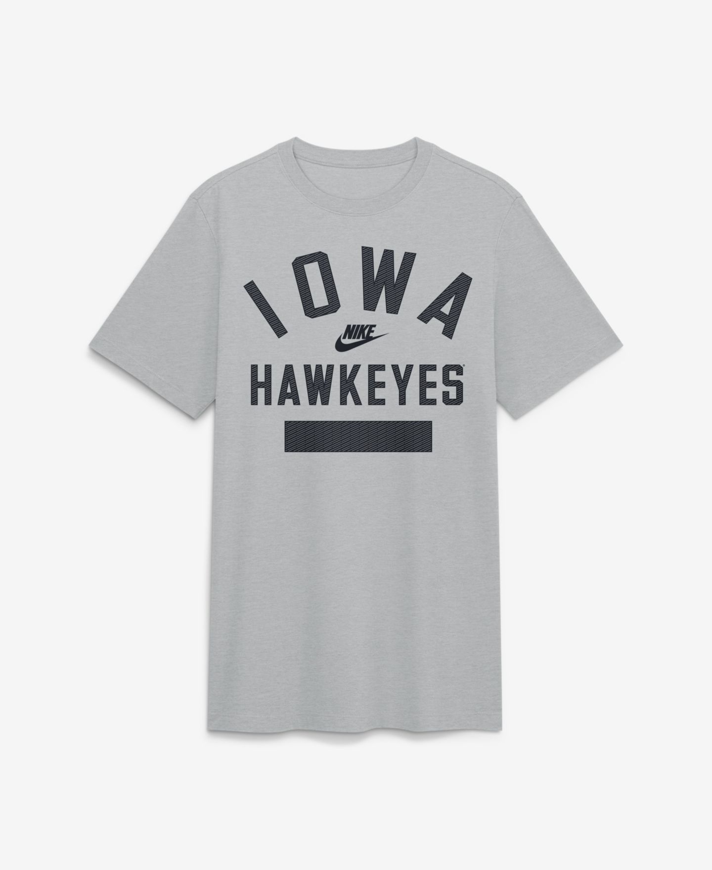 Мужская футболка Nike Heather Gray Iowa Hawkeyes Arch Wordmark Legacy Tri-Blend — фото 1