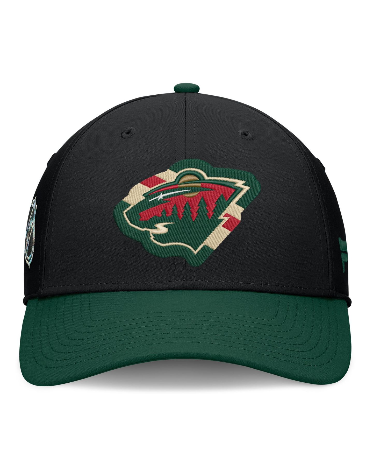 Мужской головной убор Fanatics Black/Green Minnesota Wild Stretch Hat — фото 2