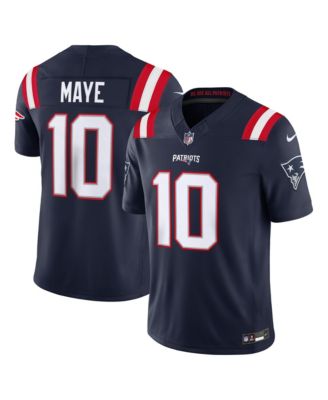Men's Drake Maye Navy New England Patriots Team Vapor F.U.S.E. Stitched Limited Jersey