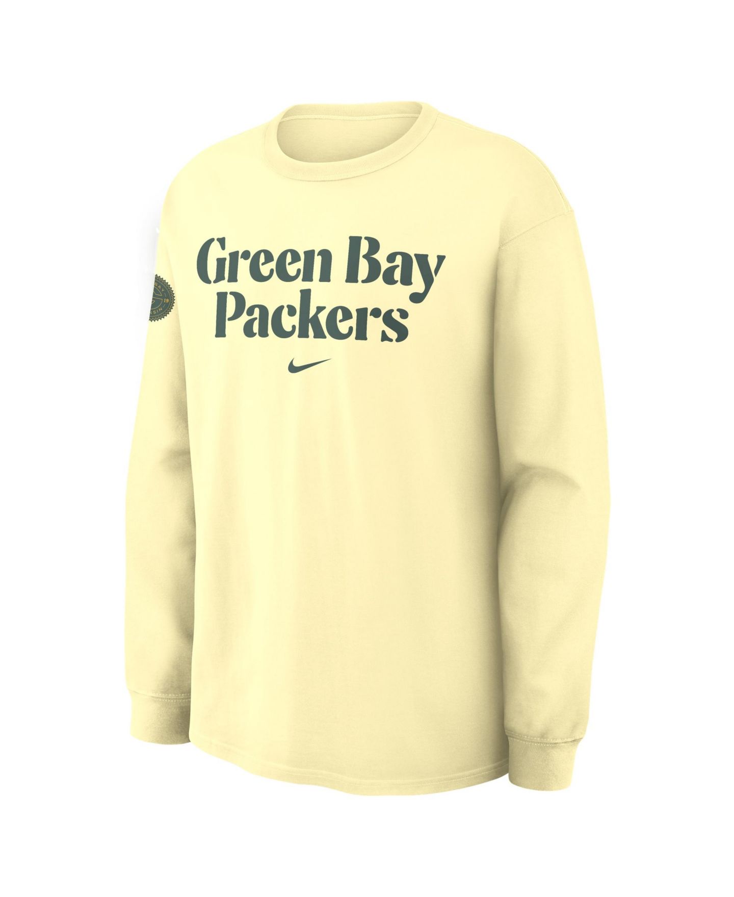 Мужская футболка Nike Cream Green Bay Packers 2026 Rivalries Collection Max90 Long Sleeve — фото 4