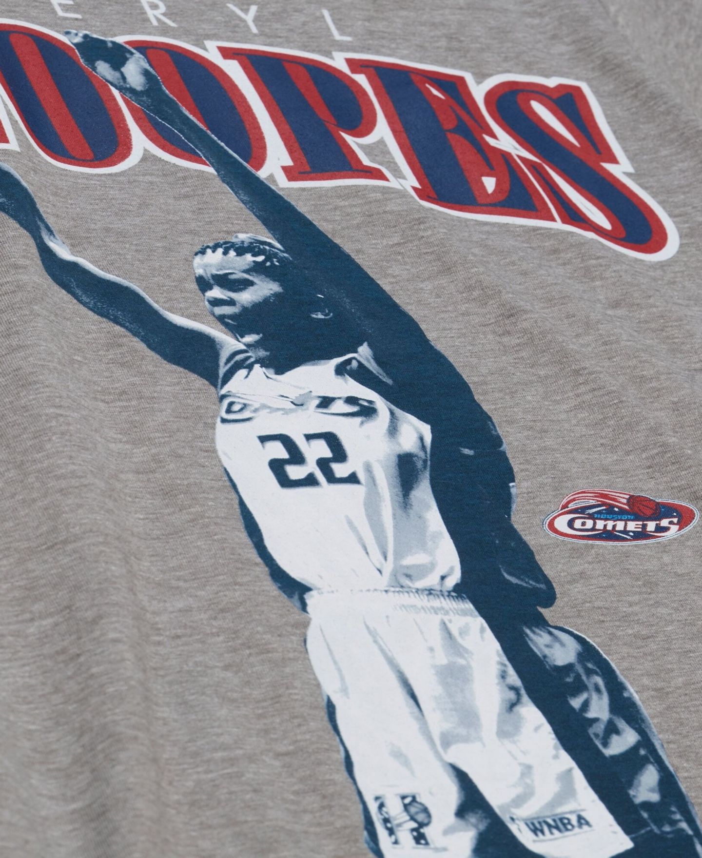 Футболка Mitchell & Ness Sheryl Swoopes Heather Gray Houston Comets Player Boyfriend - Court Origins — фото 5