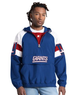 Men's Royal New York Giants Street Cut Half-Zip Jacket