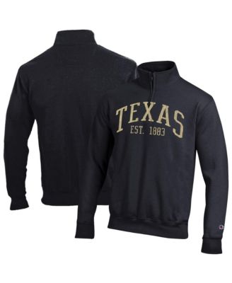Men's  Black Texas Longhorns Powerblend Quarter-Zip Pullover