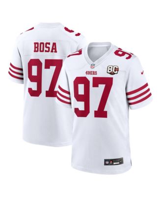 Men's Nick Bosa White San Francisco 49ers 80th Anniversary Game Jersey