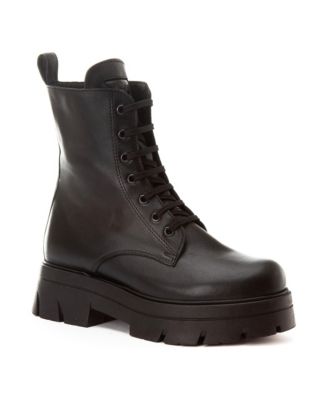 Saratoga Leather Combat Lug-Sole Boots