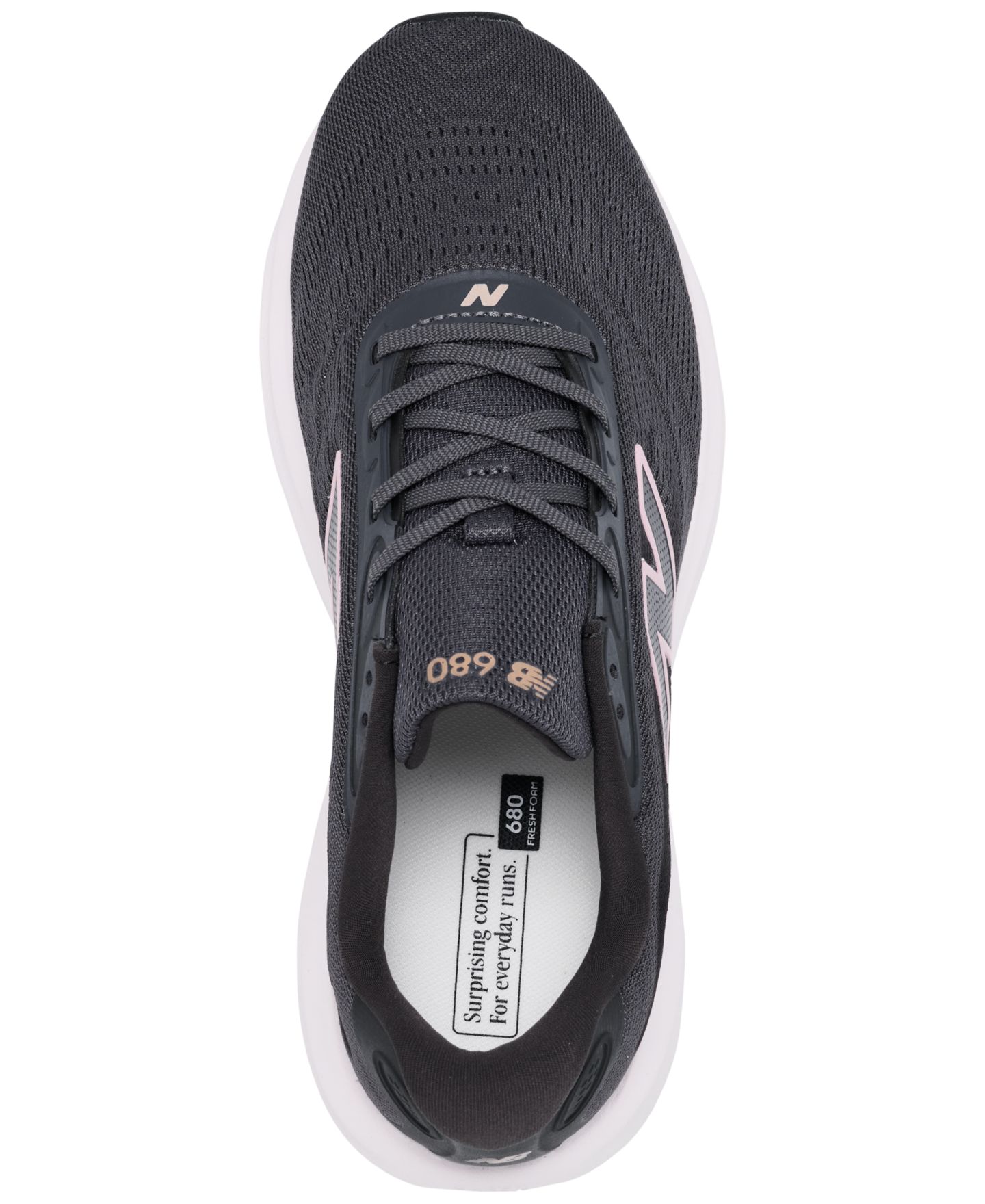 Женские кроссовки New Balance Fresh Foam 680 v9 Running, цвет: Чёрный / Розовый — фото 5