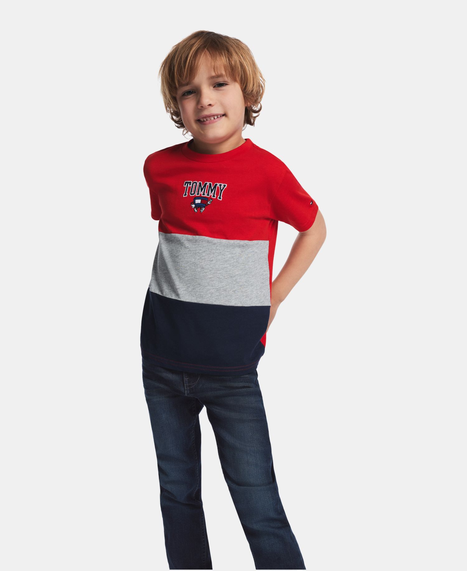 Boys' 2T-7 Mascot Color-Blocked Short-Sleeve T-Shirt