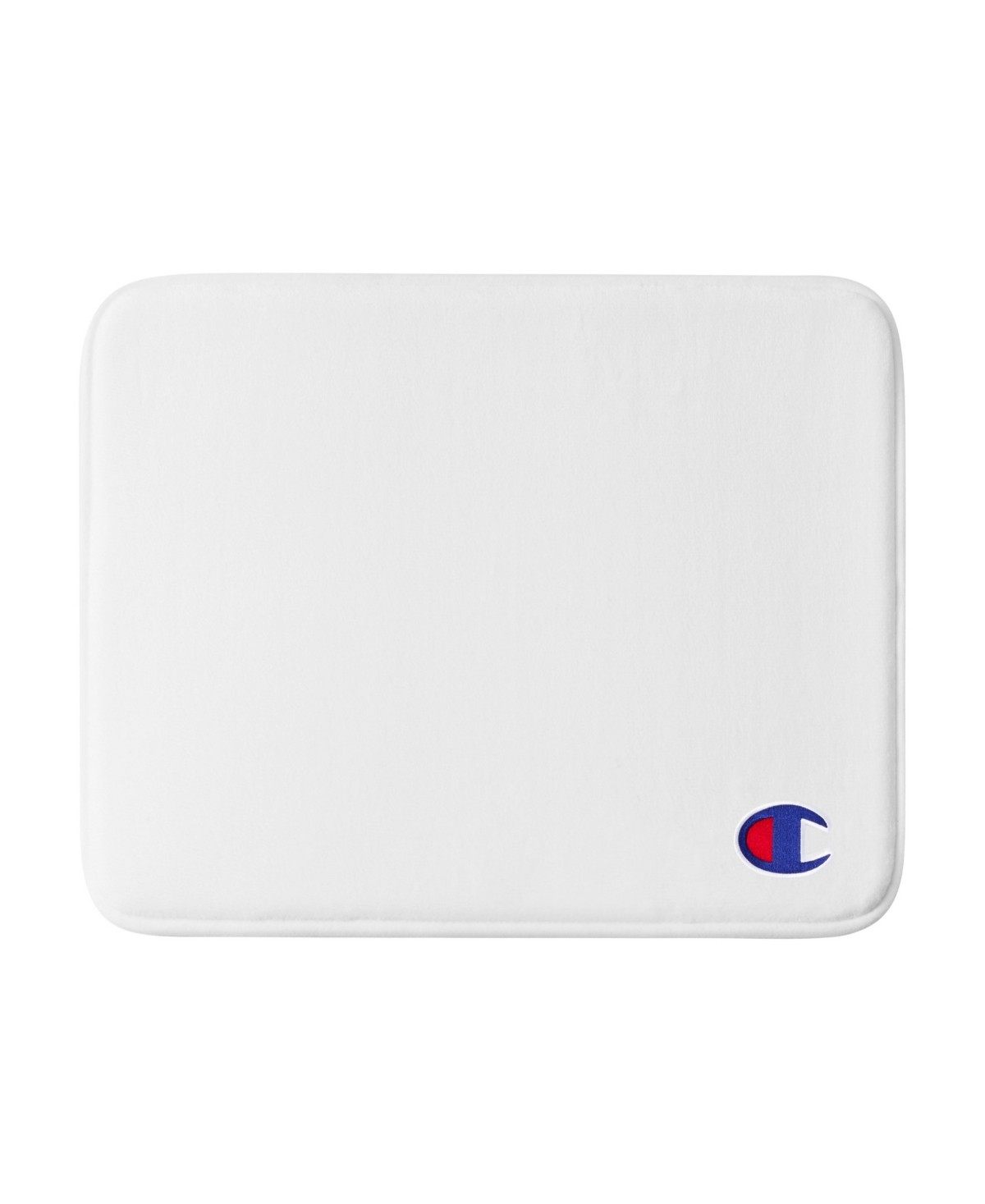 Champion Logo Patch Memory Foam Bath Mat, 17" x 24" - White