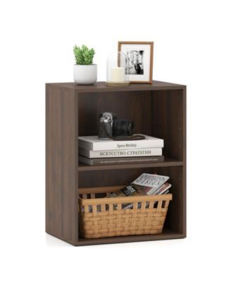 2-Cube Bookcase with 5-Position Adjustable Shelf, Anti-Toppling Kits for Study