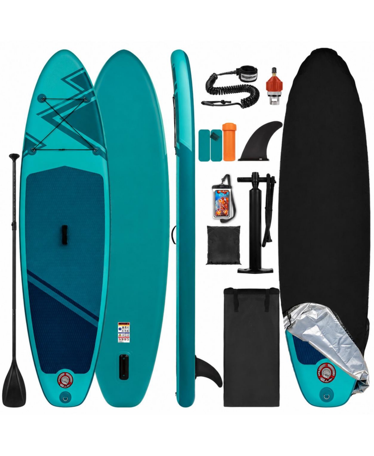 Furlihong Inflatable Stand Up Paddle Board 350lbs Capacity Wide Stable Design Fast Pump Beginner Friendly