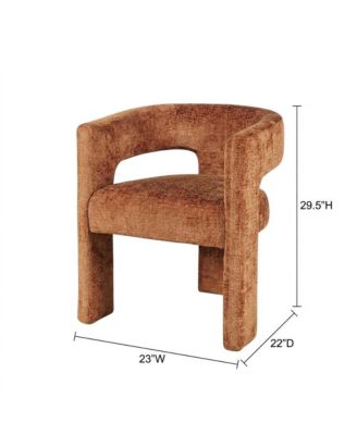 Jacquard Sculpture Accent Chair for Living Room or Bedroom, Rust