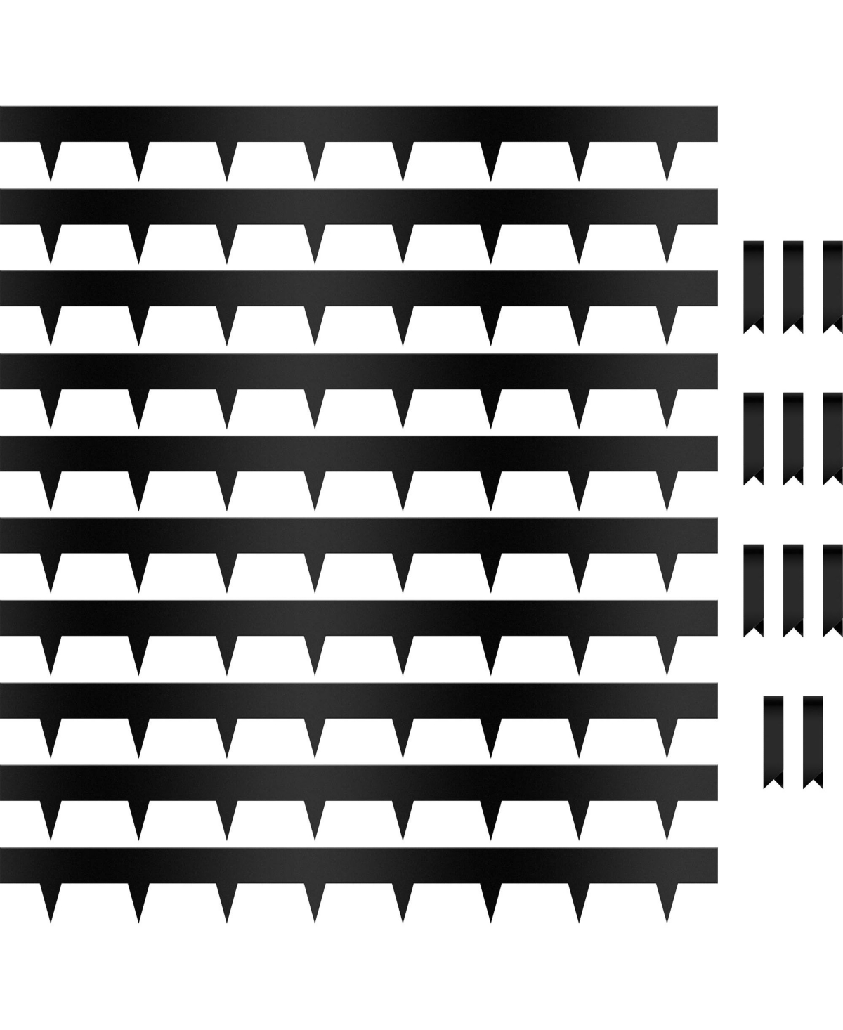 Aofar 10 Piece Set 4.5 Inch Galvanized Steel Landscape Edging