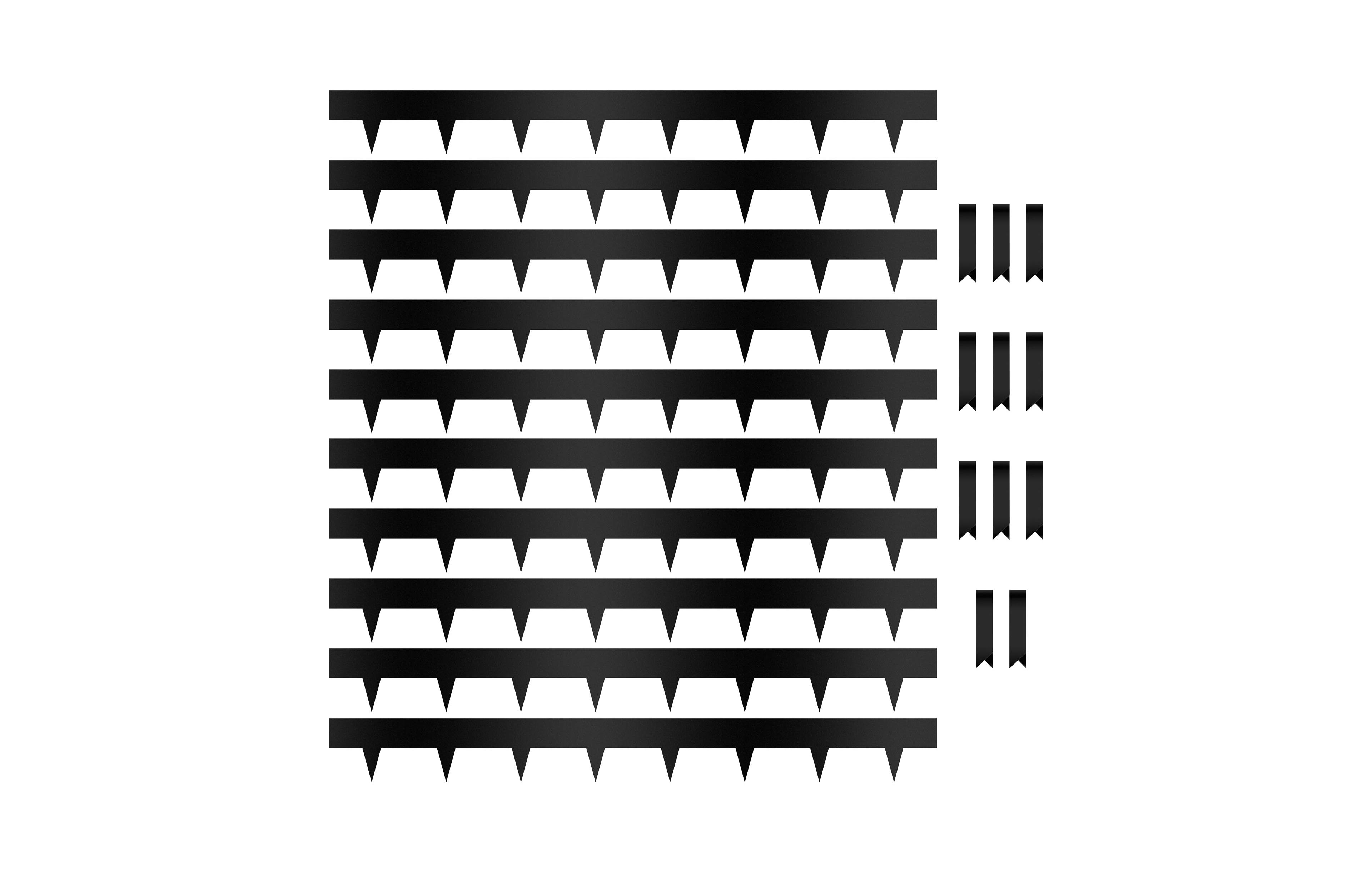 Aofar 10 Piece Set 4.5 Inch Galvanized Steel Landscape Edging