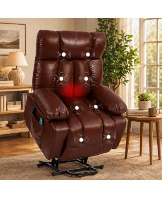 Swivel Rocker Recliner Lift Chair with Massage, Heat and USB Port