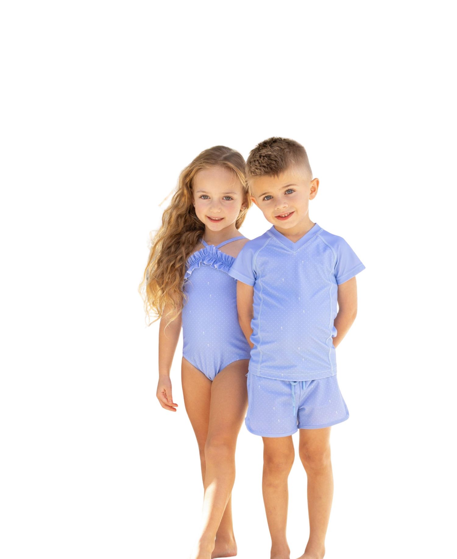 Girls' 4-16 Crossover-Back Ruffle-Trim One-Piece Swimsuit