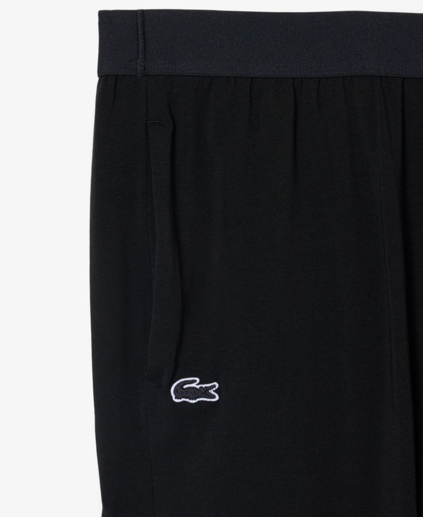 Мужские пижамные брюки-джоггеры Lacoste без застёжки, цвет: Чёрный — фото 6