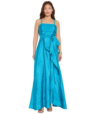 Women's Pleated Bodice Square Neck Ball Gown