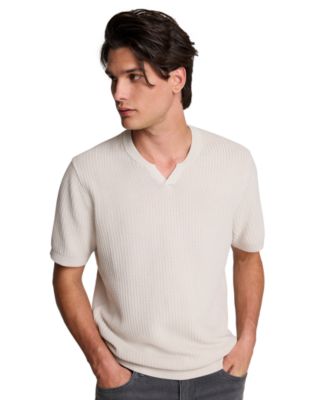 Men's Johnny Short-Sleeve Waffle-Knit Sweater