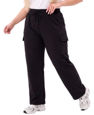 Plus Size Cargo Wide-Leg Pants