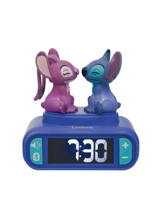 Stitch and Angel Nightlight Bluetooth Speaker Alarm Clock