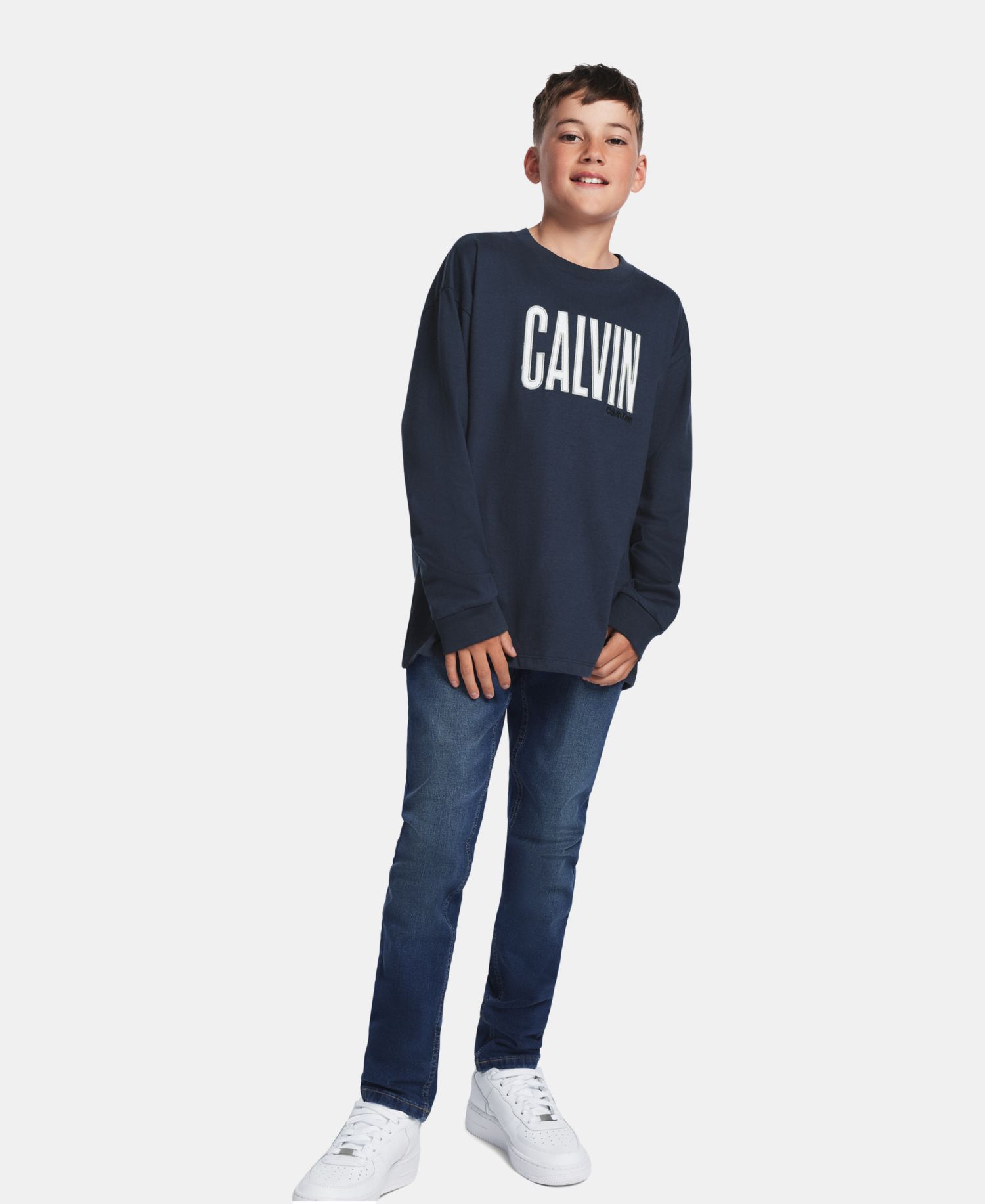 Boys' 8-20 Cotton Drop-Shoulder Patched Applique T-Shirt