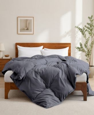 Lightweight White Goose Down Feather Fiber Comforter