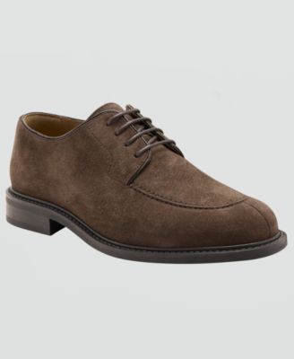 Men's Split Leather Suede Round-Toe Suit Shoes