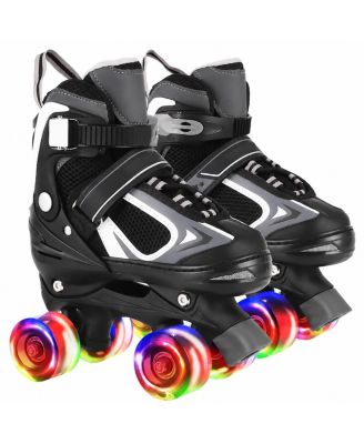 Adjustable Kids Roller Skates Light Up Wheels Beginner Indoor Outdoor