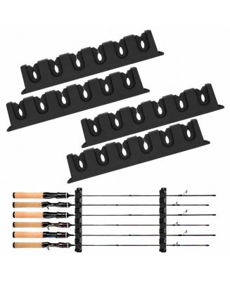 Magicorange Wall Mounted Fishing Rod Holder Vertical Storage Rack Holds ...