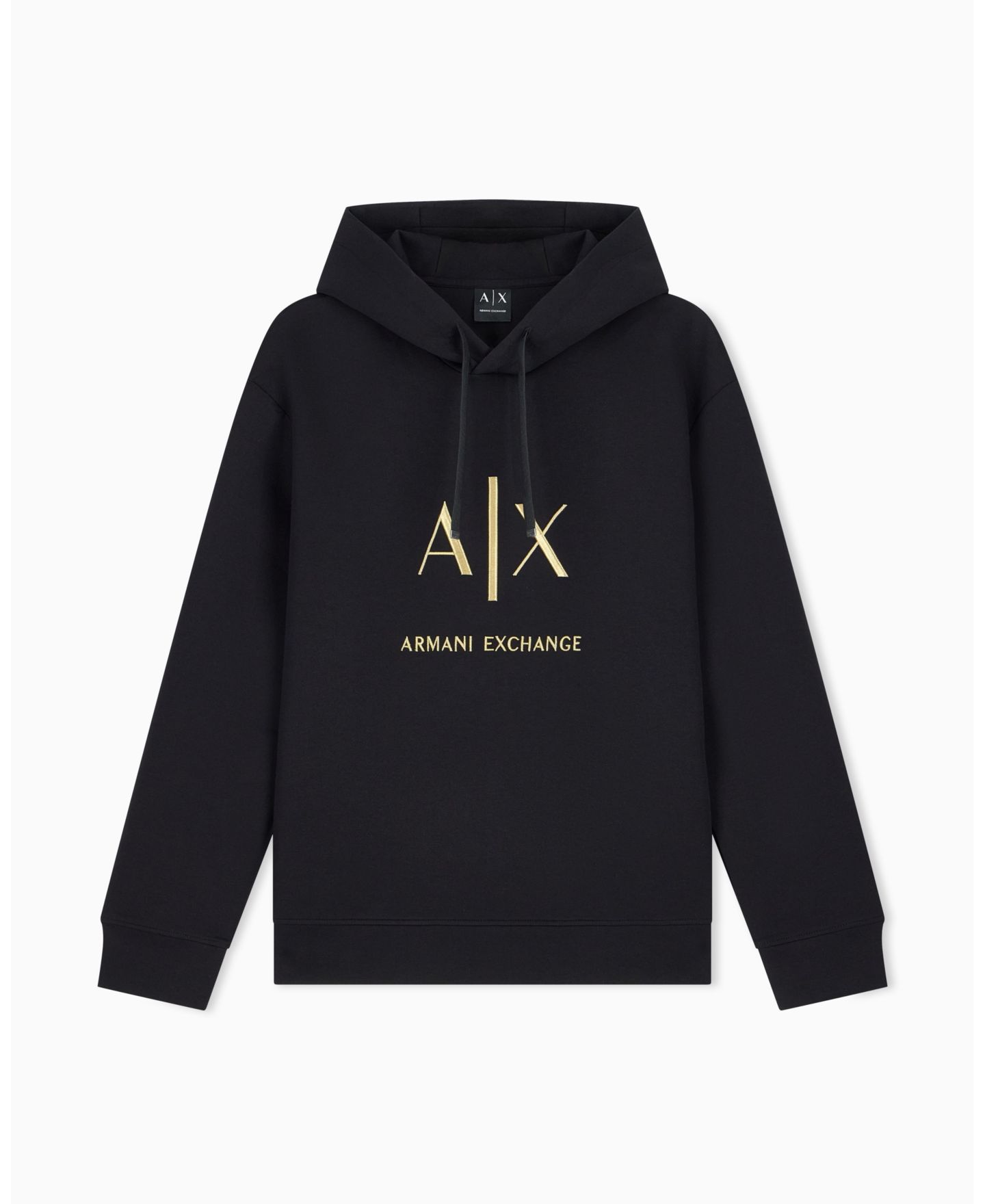 Мужское худи A|X Armani Exchange Pullover, цвет: Чёрный — фото 2