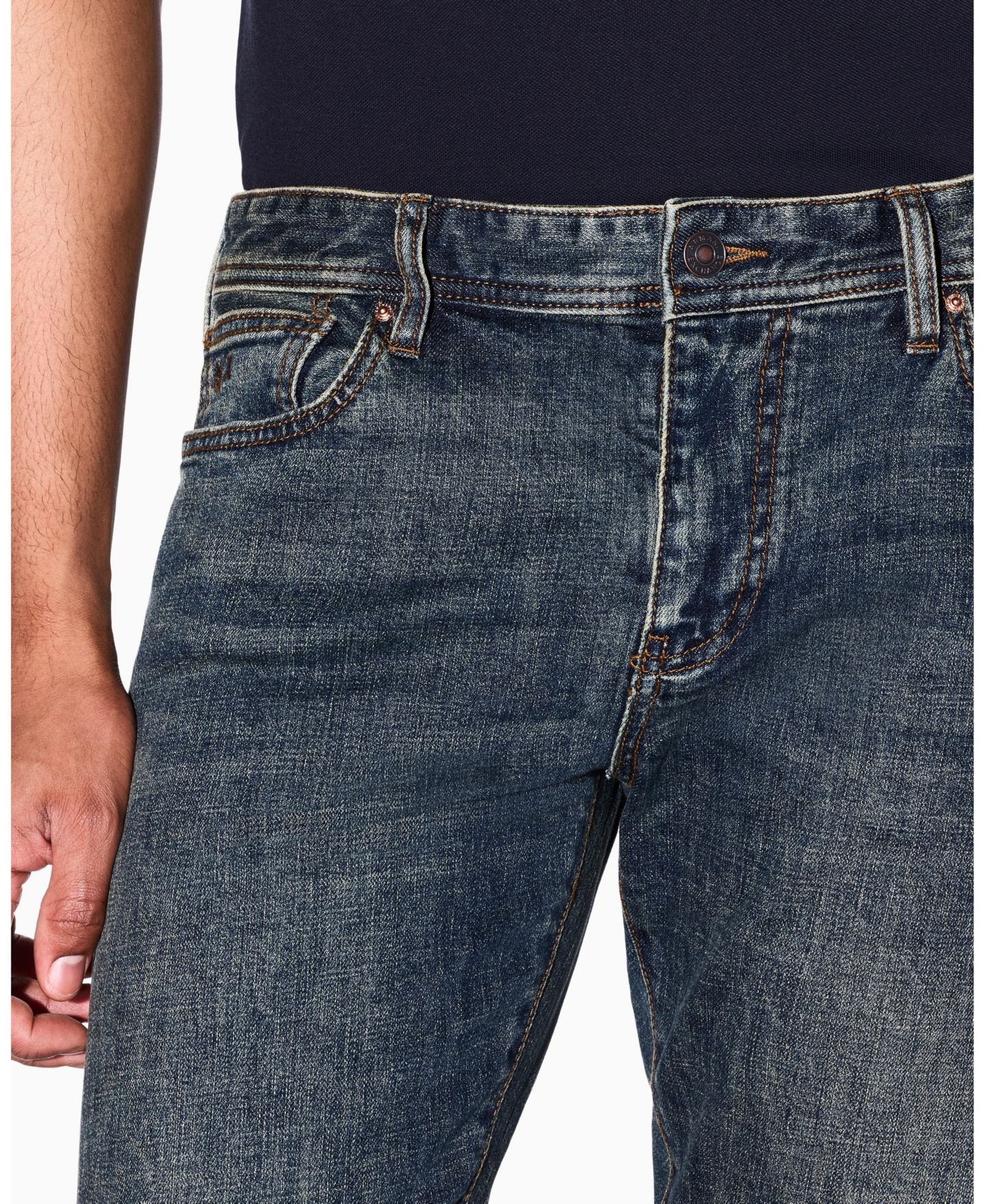 Мужские эластичные джинсы скинни A|X Armani Exchange J66, цвет: Синий джинсовый — фото 6