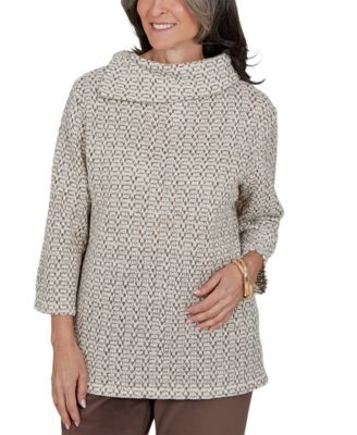 Women's Cowl Neck 3/4-Sleeve Blouse
