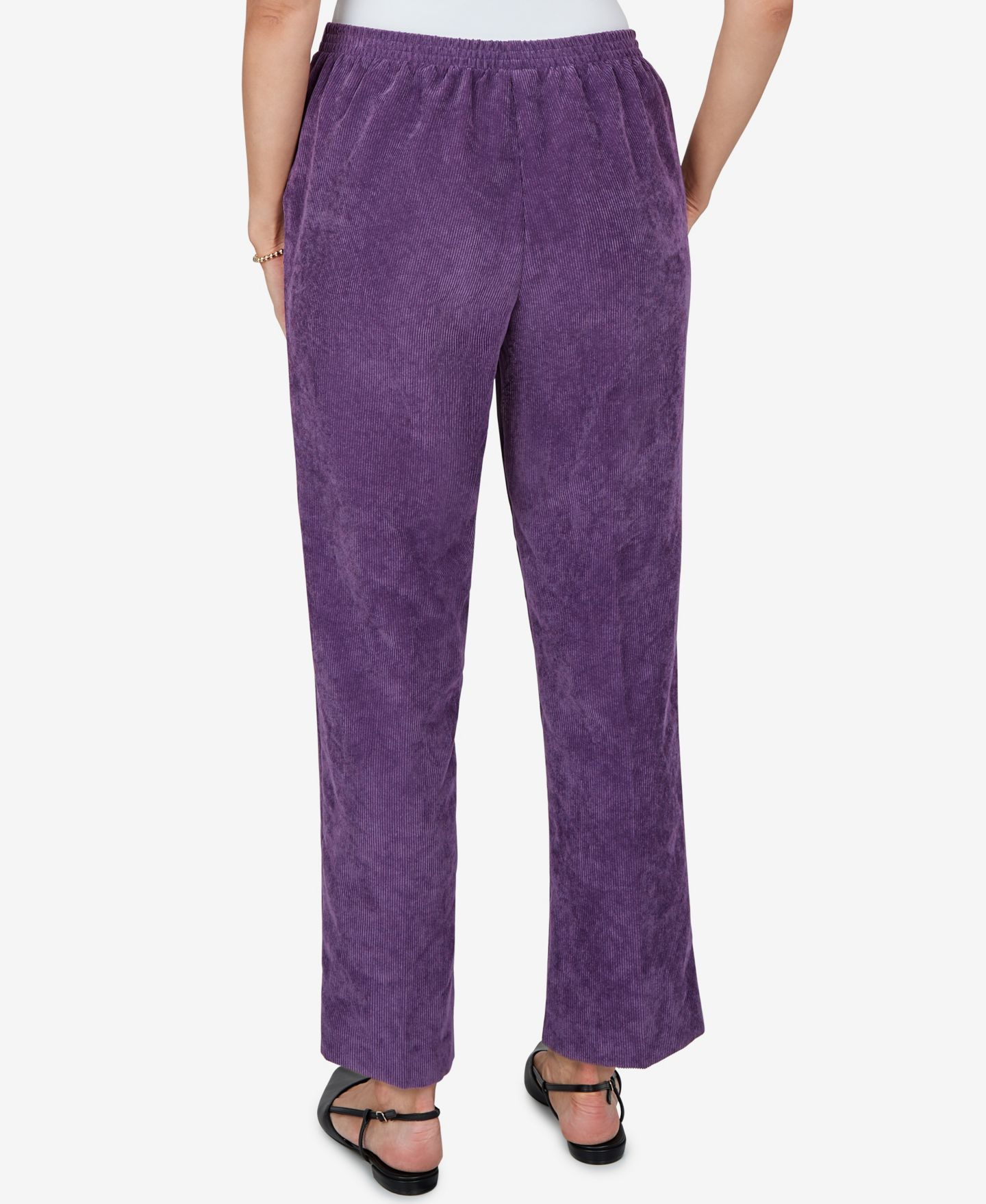 Женские брюки Alfred Dunner Corduroy Straight-Leg Pull-On, цвет: Amthyst — фото 5