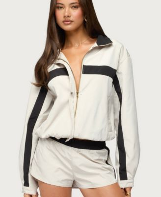 Womens Emrie Stripey Nylon Jacket