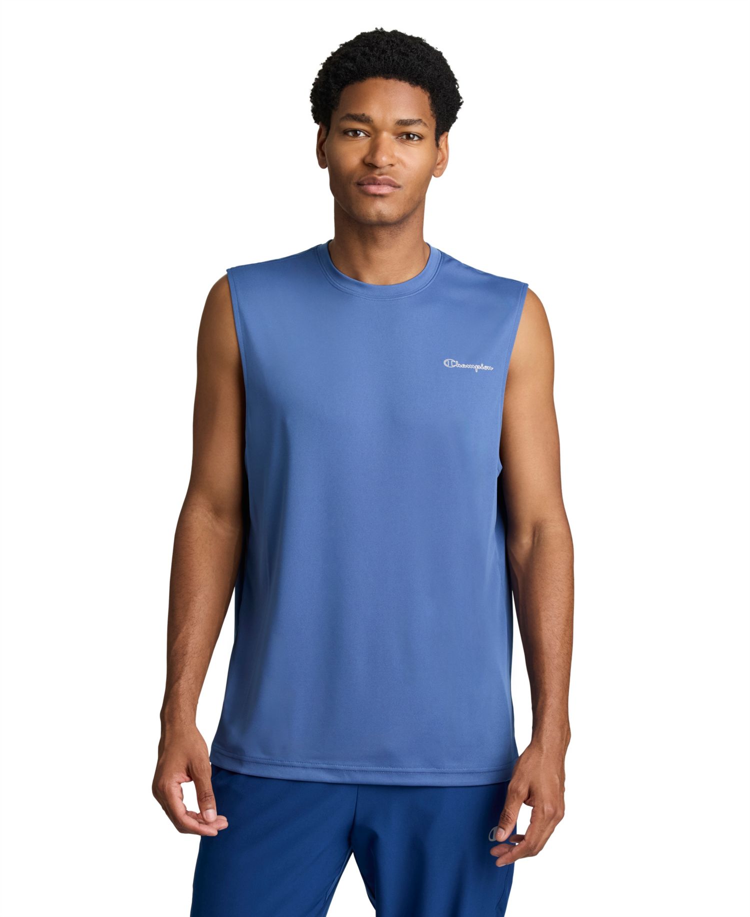 Men's Script Sport Muscle Crewneck Tank Top