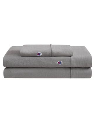 Embroidery Patch Microfiber 3-Piece Sheet Set, Twin