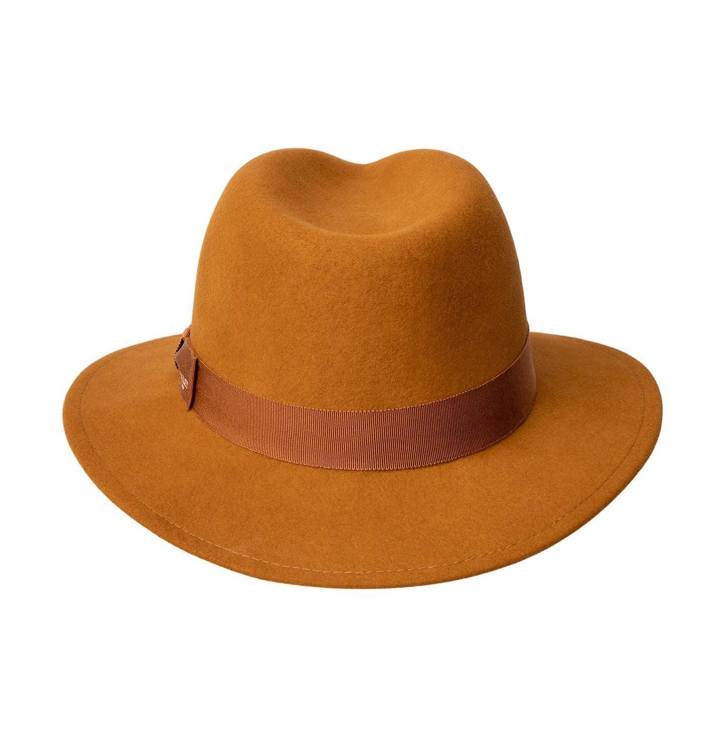 Мужские головные уборы Bailey 1922 Curtis Wool Fedora, цвет: Карамельный — фото 2