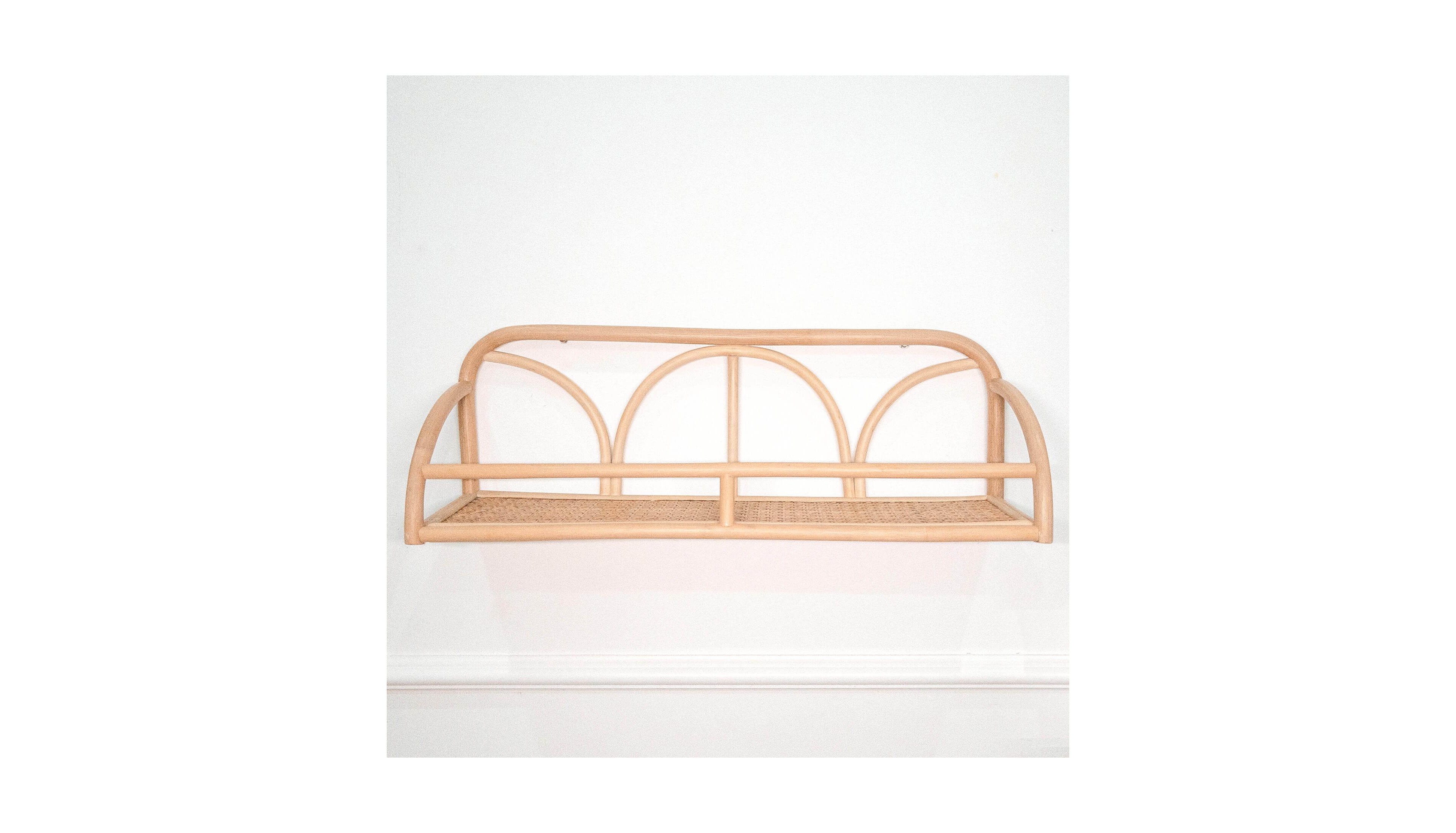 Momiji Eloise Handcrafted Rattan Hanging Wall Shelf
